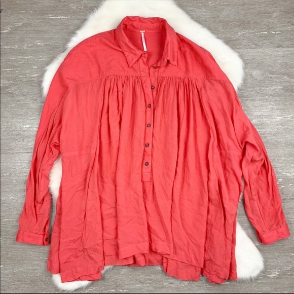 Free People Oversized Top Blouse - Picture 3 of 5